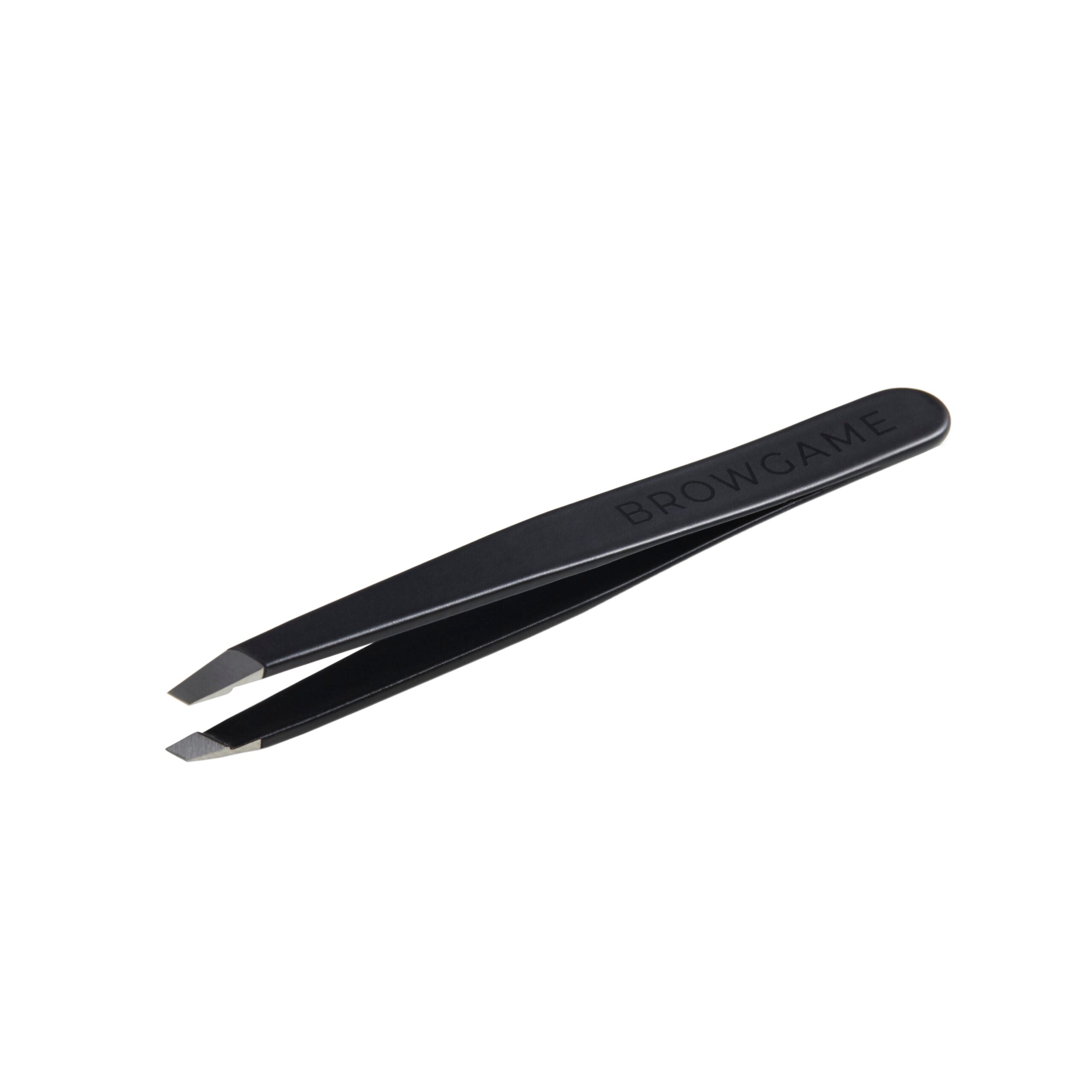 Browgame Signature Tweezer Slanted Soft Touch Blackout