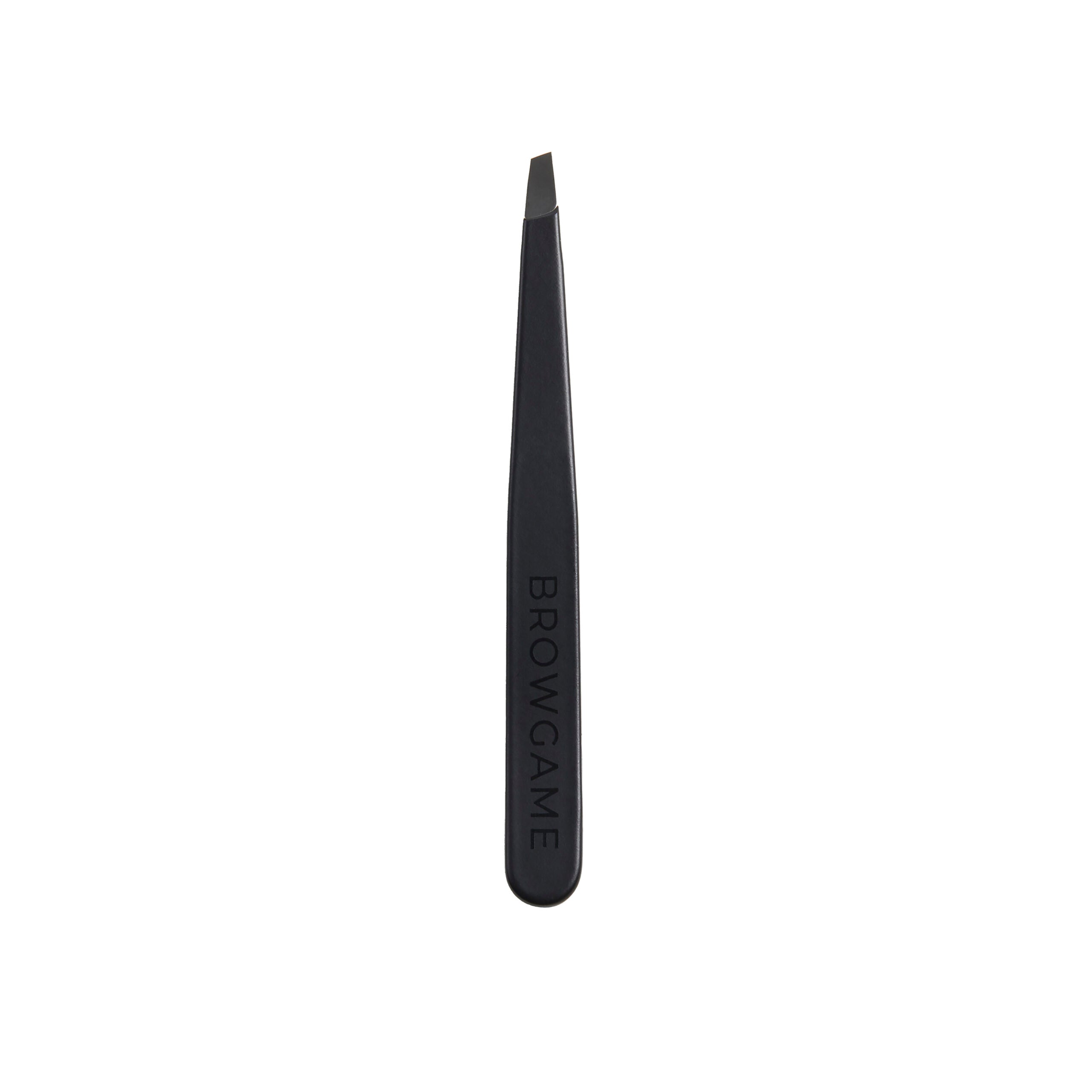 Browgame Signature Tweezer Slanted Soft Touch Blackout