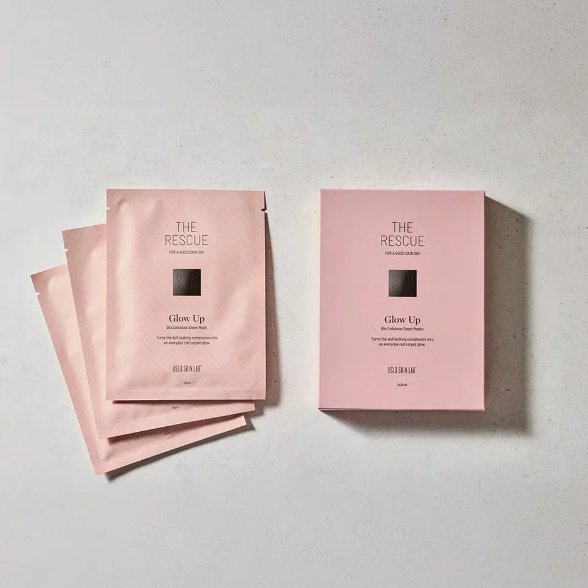 Oslo Skin Lab The Rescue Glow Up Sheet Mask 3stk