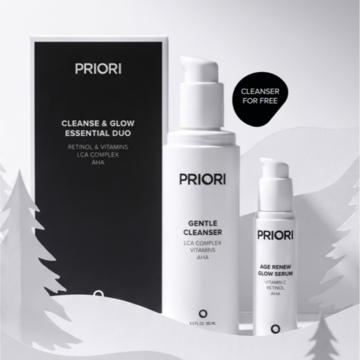 Priori Cleanse & Glow Essential Duo