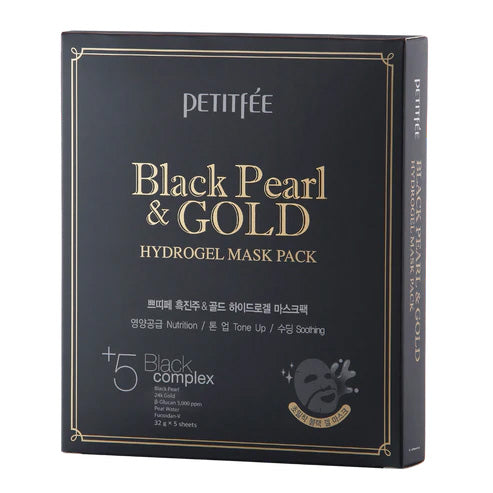Petitfee Black Pearl & Gold Hydrogel Face Mask