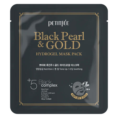 Petitfee Black Pearl & Gold Hydrogel Face Mask